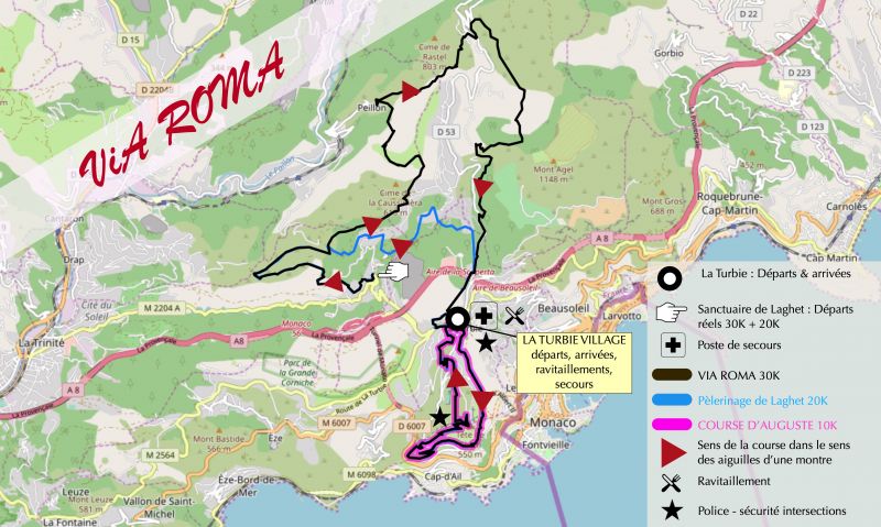 Parcours Trail La Turbie 2022